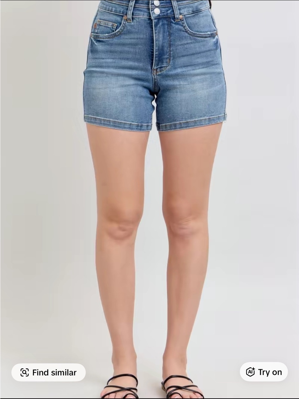 NWT sz M Judy Blue Tummy Control Jean shorts high waist 4.5” inseam